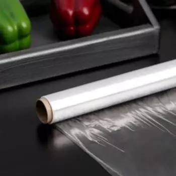 Плёнка пищевая Доляна, 30 см 300 м, 8 мкм, цвет белый