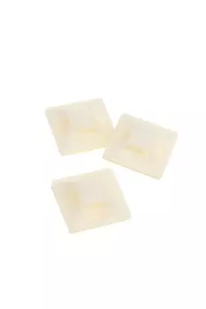 Площадка под хомут-стяжку ТУНДРА, 2525 мм, белая, 50 шт.