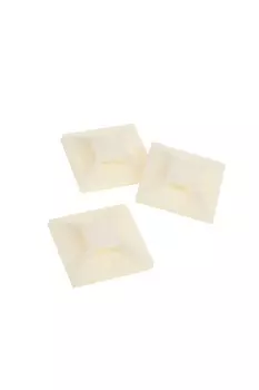 Площадка под хомут-стяжку ТУНДРА, 4040 мм, белая, 25 шт.