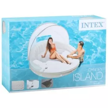 Плот для плавания с навесом, круглый, 199 х 150 см, 58292EU INTEX