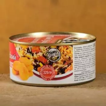 Плов узбекский «Праздничный» с курагой, 325 г, консервированный