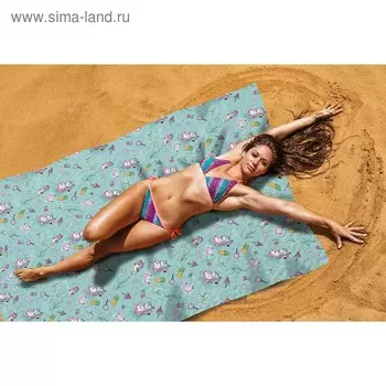 Пляжное покрывало «Юникорн», размер 145 × 200 см