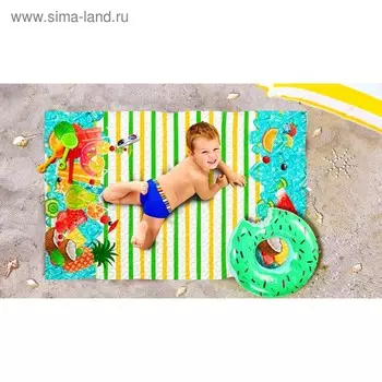 Пляжное покрывало «Охлаждающий фреш», размер 90 × 140 см