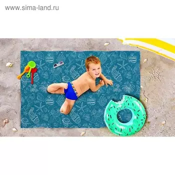 Пляжное покрывало «Подводные животные», размер 90 × 140 см
