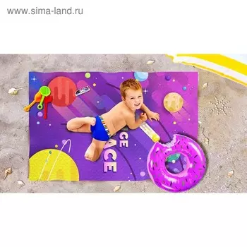 Пляжное покрывало «Солнечная система», размер 90 × 140 см