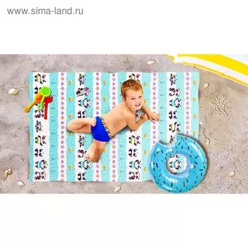 Пляжное покрывало «Веселые панды», размер 90 × 140 см