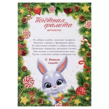 Почётная грамота с символом года 2023, А4., 157 гр/кв.м
