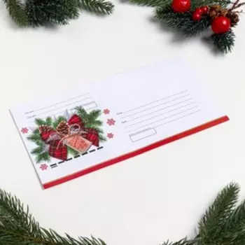 Почтовый евро-конверт "Новогодний - 1" 23х12 см