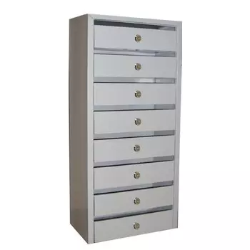 Ящик почтовый многосекционный, 8 секций, серый, «Старый Век»