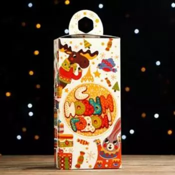 Подарочная коробка "Арабески" белый 10 х 6 х 21 см