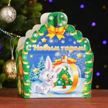 Подарочная коробка "Белый кролик", 19 х 18 х 13 см