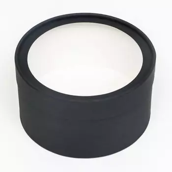 Подарочная коробка круглая Black чёрная, завальцованная с окном, 1810 см