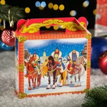 Подарочная коробка "Богатыри", 17,3 х 6,5 х 15 см