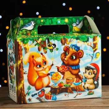 Подарочная коробка "Чаепитие" Чемодан с анимацией и игрой, 23 х 10 х 17 см,