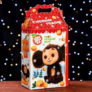 Подарочная новогодняя коробка «Чебурашка», для сладких подарков, 20.312.341 см