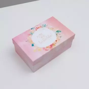Подарочная коробка "Цветы", 15 х 9,5 х 6 см