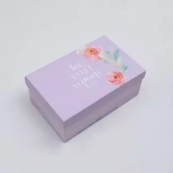 Подарочная коробка "Цветы", 17,5 х 11 х 7 см