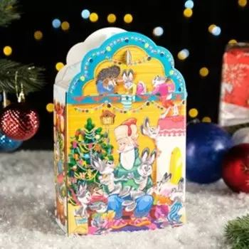 Подарочная новогодняя коробка «Дед Мороз и Зайцы», 167.526 см