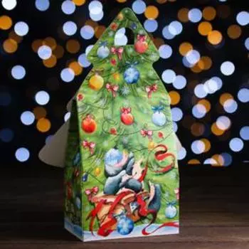 Подарочная коробка "Елка Лесная красавица", 15,7 х 9,5 х 22,5 см