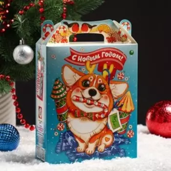 Подарочная коробка "Кот и Корги", 17 х 6,8 х 20,8 см