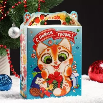 Подарочная коробка "Кот и Корги", 17 х 6,8 х 20,8 см