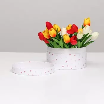 Подарочная коробка круглая "Амур", разноцветный, 21 x 11 см