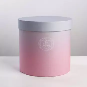 Коробка подарочная круглая, упаковка, «Пантон 08», 20 х 20 х 20 см