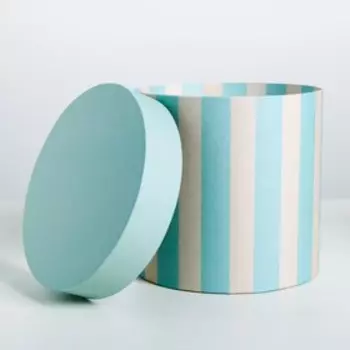 Подарочная коробка круглая «Полоски», 16 × 16 см