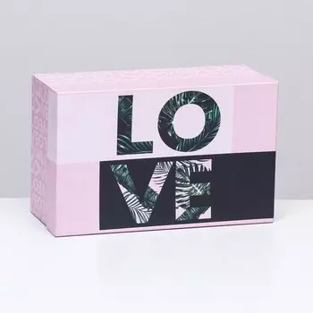 Подарочная коробка "Любовь,любовь",прямоугольная ,27 х 17 х 11 см