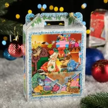 Подарочная коробка «Мастерская Деда Мороза», 16.8725 см