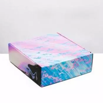 Подарочная коробка "Мрамор", 28,5 х 9,5 х 29,5 см