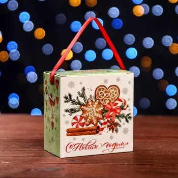 Подарочная новогодняя коробка «Новогодний аромат», для сладких подарков, 11611 см