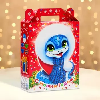 Подарочная коробка новогодняя Василёк 17 х 7 х 25,5 см