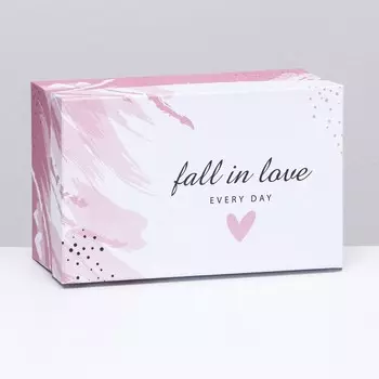 Подарочная коробка "Падай в любовь",прямоугольная ,27 х 17 х 11см