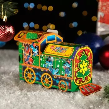 Подарочная коробка «Паровозик малый в зеленом», 177.512 см