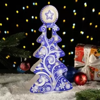 Подарочная коробка под бутылку "Елка", 45 х 23 х 9 см