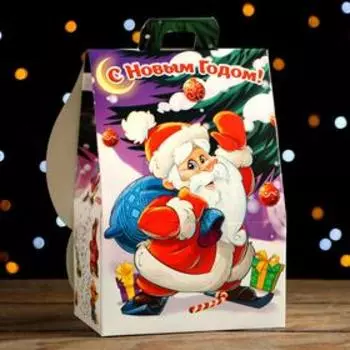 Подарочная коробка "Под елкой" Домик с анимацией и игрой, 12 х 8,5 х 17,5 см,