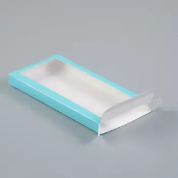 Подарочная коробка под плитку шоколада, голубой, 17,1 х 8 х 1,4 см