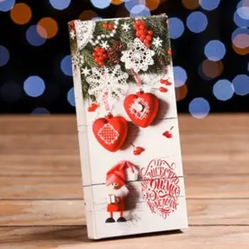 Подарочная коробка под плитку шоколада с окном "Волшебство зимы", 17,1 х 8 х 1,4 см