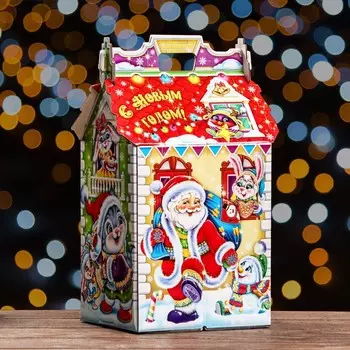 Подарочная новогодняя коробка «Праздник», для сладостей, 17.514.529 см