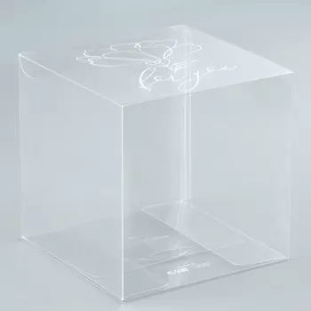Коробка подарочная ПВХ, упаковка, «Расцветай», 12 х 12 х 12 см