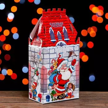 Новый год. Подарочная коробка "С Драконом" 16,7 х 10,1 х 34,5 см.