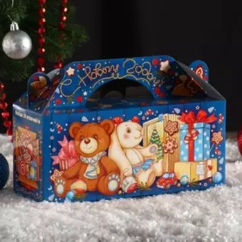 Подарочная коробка "С Новым годом! Игрушки", 25 х 9,5 х 11 см