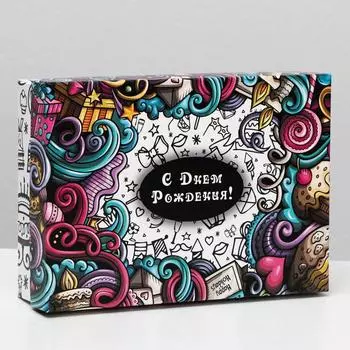 Подарочная коробка сборная "АРТ", 21 х 15 х 5,7 см