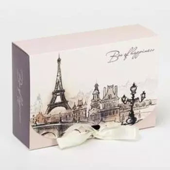 Подарочная коробка сборная без окна "Париж", 16,5 х 11, 5 х 5 см