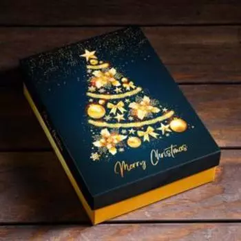 Подарочная коробка сборная "Ёлка желаний", 21 х 15 х 5,7 см