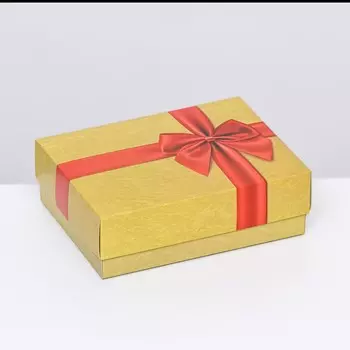 Подарочная складная коробка, упаковка, « Красный бант» 16.512.55.2 см