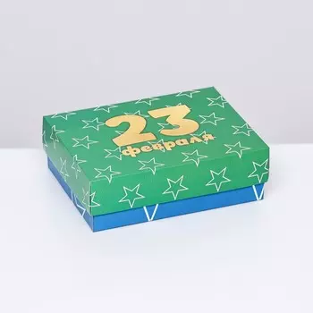 Подарочная складная коробка, упаковка, «С 23 Февраля» 16.512.55.2 см