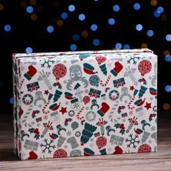 Подарочная коробка сборная "Зимушка", 21 х 15 х 5,7 см