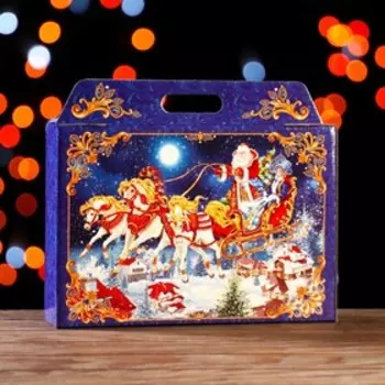 Подарочная коробка "Снежный праздник", 31 х 6,5 х 21,5 см